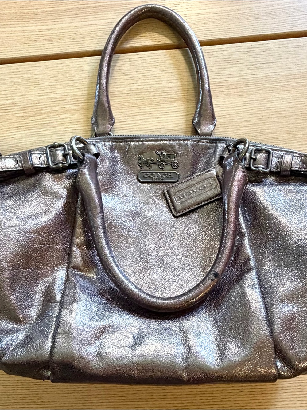 Coach Madison Sophia Metallic
Pewter Satchel Y2K - Women's Handbag